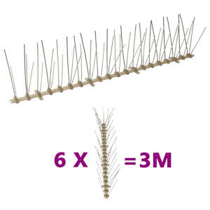 Plastične bodice proti pticam in golobom 5-vrst 6 kosov 3 m