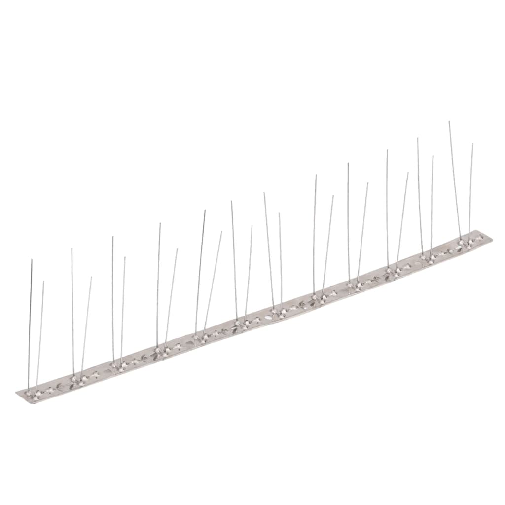 Set bandă cu țepi antipăsări cu 2 rânduri, 20 buc., oțel, 10 m