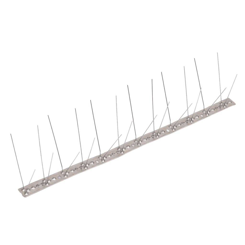 vidaXL 20-tlg. Taubenabwehr Spikes-Set Edelstahl 10 m 4-reihig