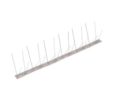 vidaXL 20-tlg. Taubenabwehr Spikes-Set Edelstahl 10 m 4-reihig