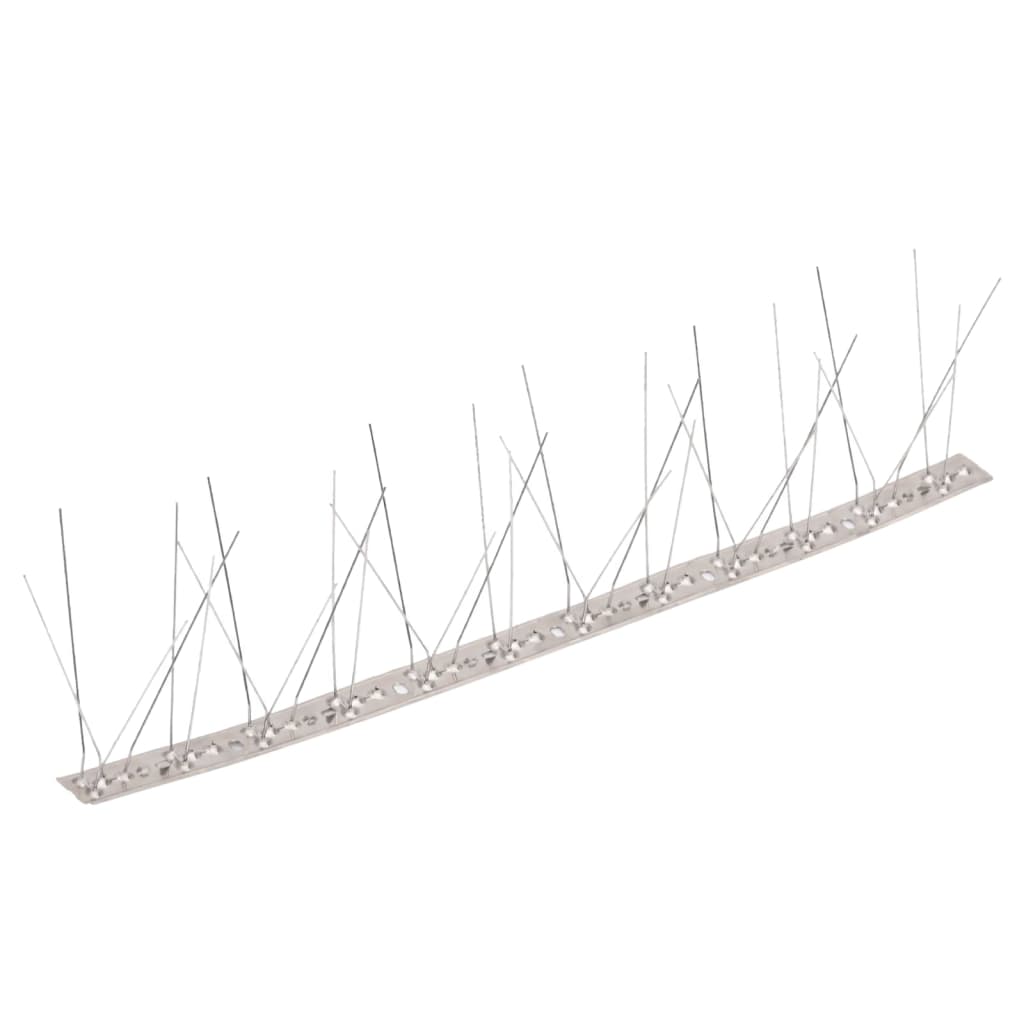 vidaXL 10-dijelni set šiljaka za zaštitu od ptica u 5 redova 5 m čelik