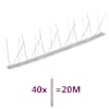 vidaXL 5-realised roostevabast terasest linnupiigid, 40 tk, 20 m