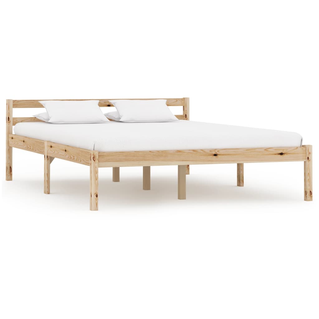 vidaXL Bed Frame with 2 Drawers Solid Pine Wood 120x200 cm