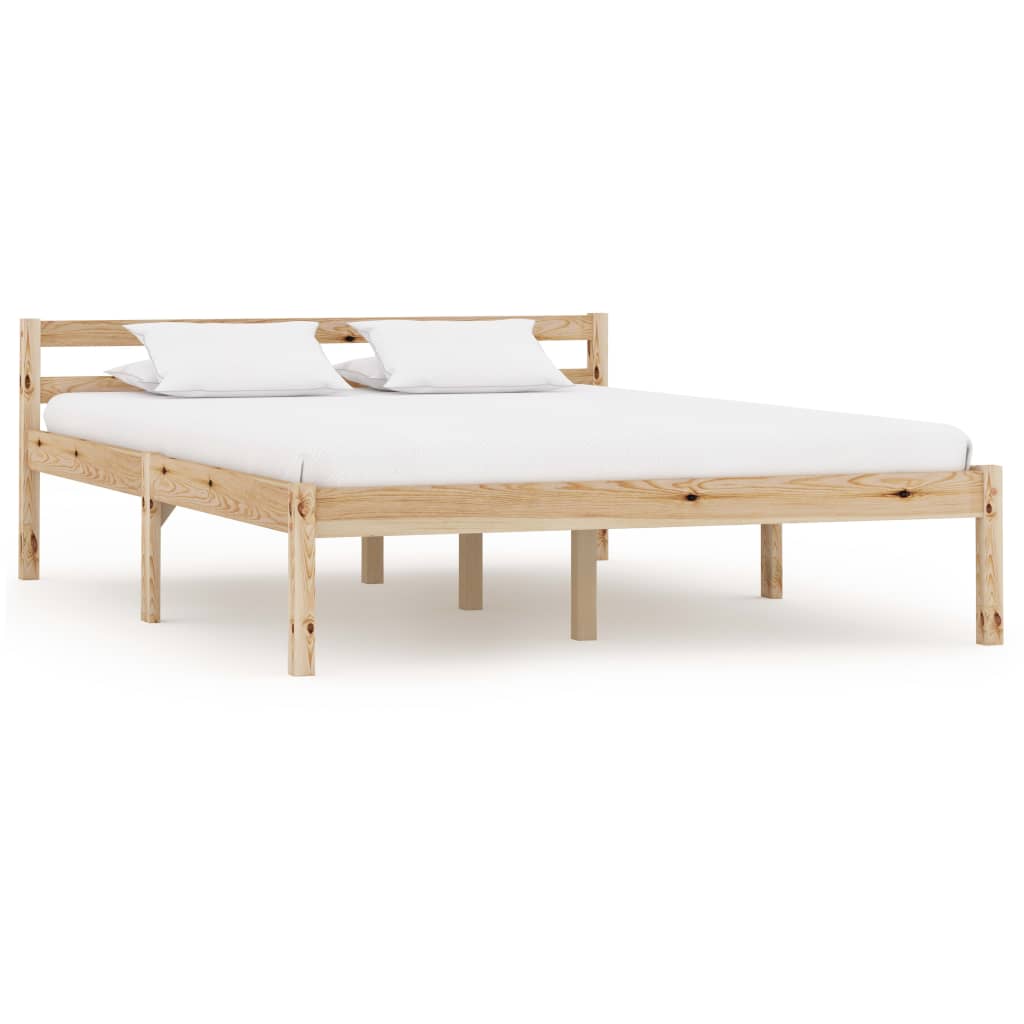 vidaXL Cadru de pat cu 2 sertare, 140x200 cm, lemn masiv de pin