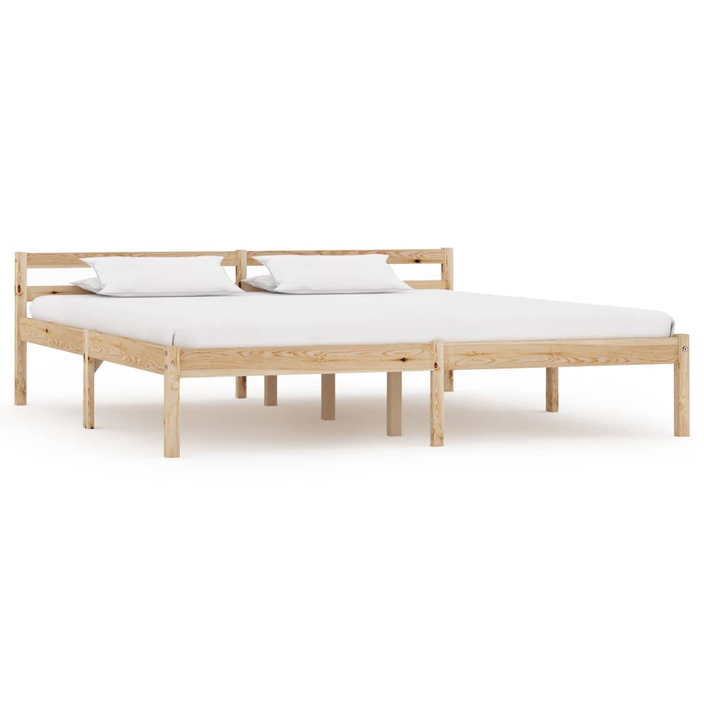 vidaXL Bedframe met 2 lades massief grenenhout 160x200 cm