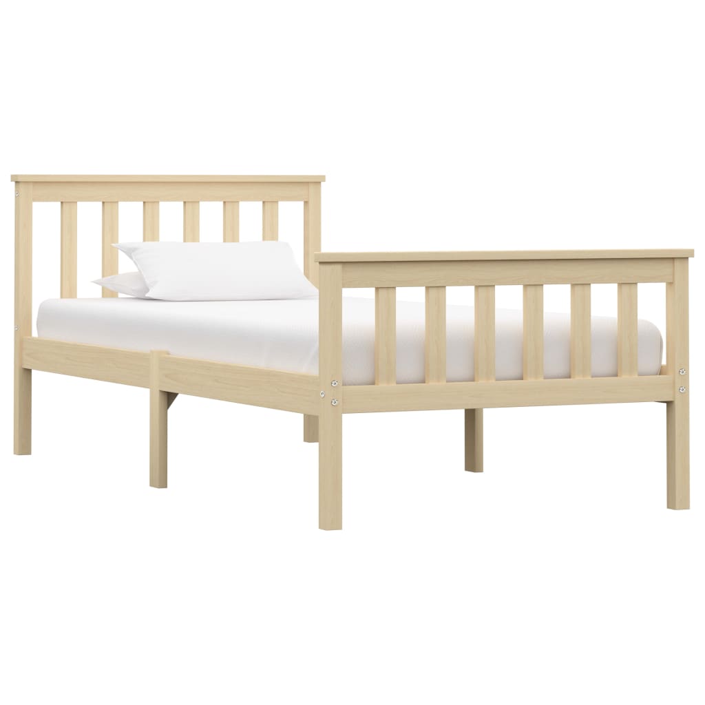 

vidaXL Bedframe met 2 lades massief grenenhout 90x200 cm