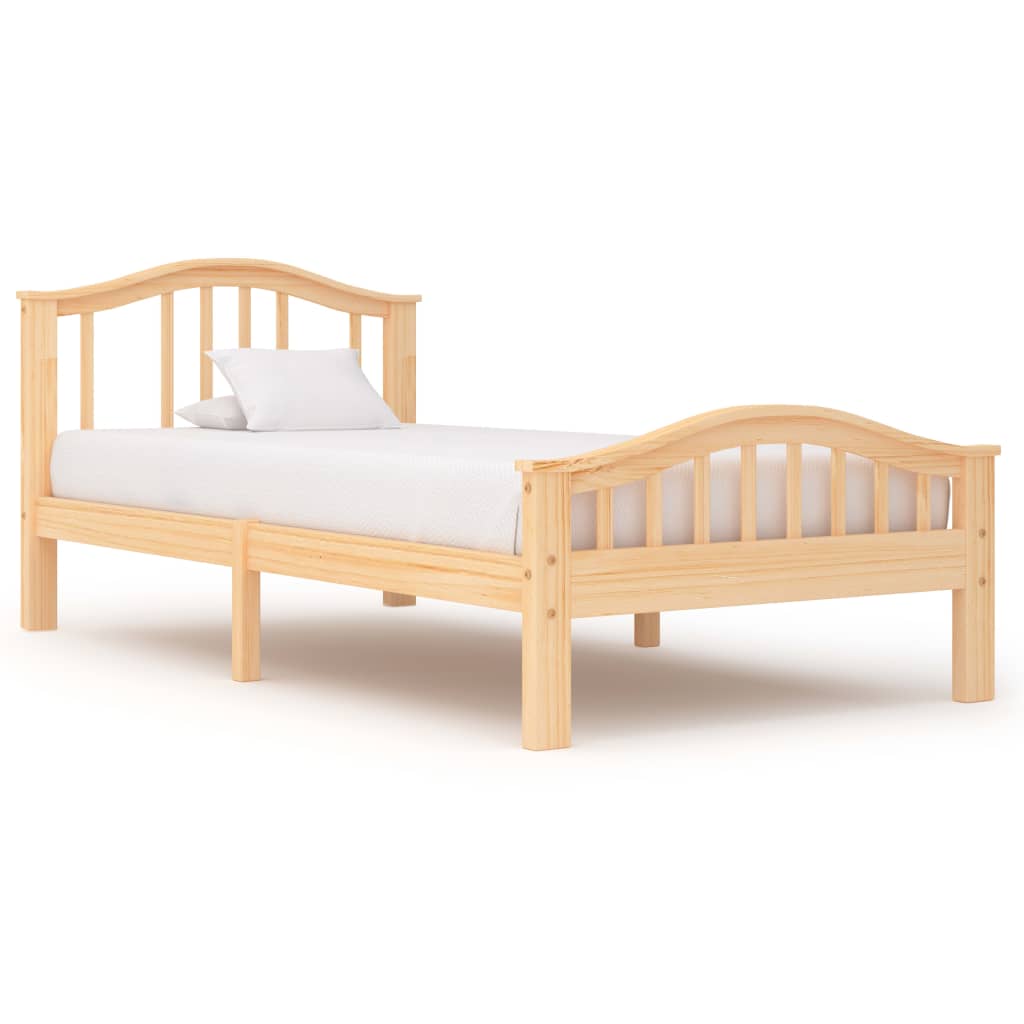 

vidaXL Bedframe met 2 lades massief grenenhout 100x200 cm