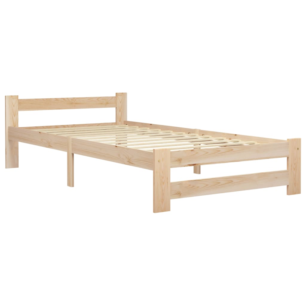 

vidaXL Bedframe met 2 lades massief grenenhout 90x200 cm
