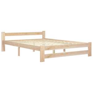 vidaXL Sengeramme med 2 skuffer heltre furu 140x200 cm