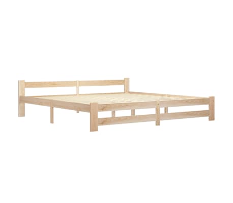 vidaXL Sengeramme med 2 skuffer heltre furu 200x200 cm