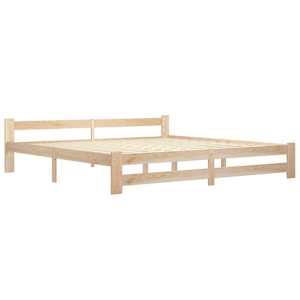 vidaXL Sengeramme med 2 skuffer heltre furu 200x200 cm