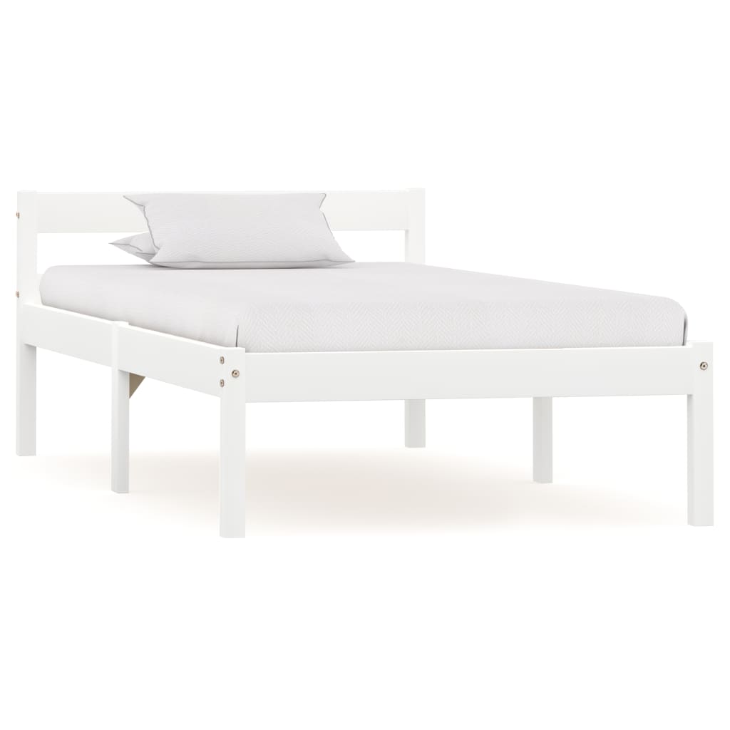 

vidaXL Bedframe met 2 lades massief grenenhout wit 90x200 cm