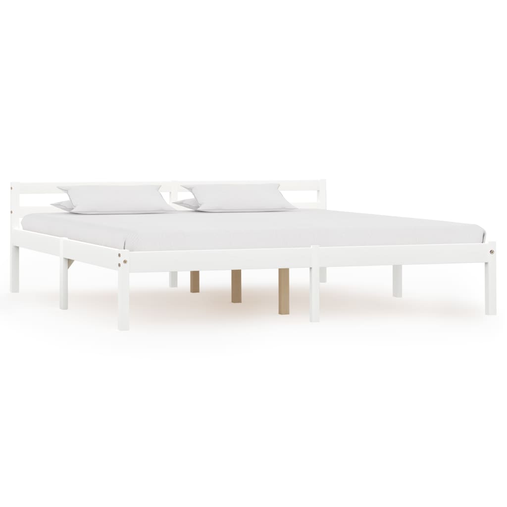 

vidaXL Bedframe met 2 lades massief grenenhout wit 180x200 cm
