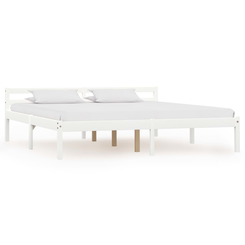 

vidaXL Bedframe met 4 lades massief grenenhout wit 180x200 cm