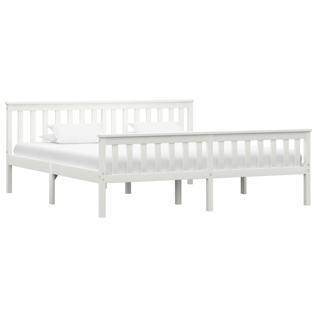 vidaXL Bedframe met 4 lades massief grenenhout wit 180x200 cm