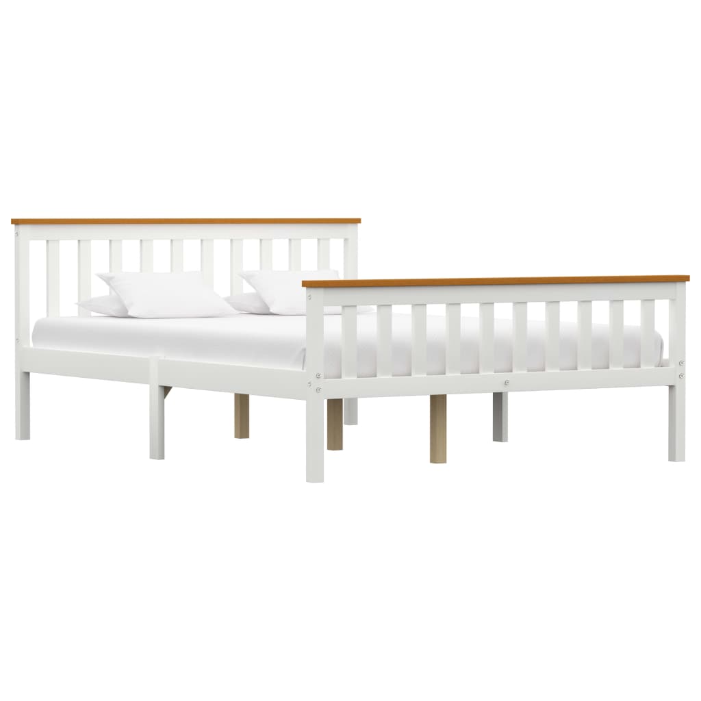 vidaXL Estructura de cama con 4 cajones madera pino blanco 140x200 cm