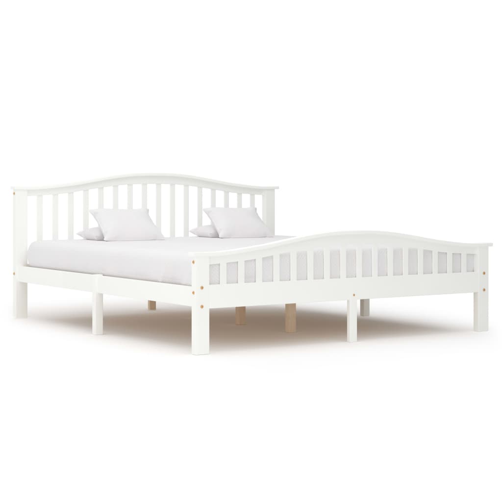 

vidaXL Bedframe met 2 lades massief grenenhout wit 180x200 cm