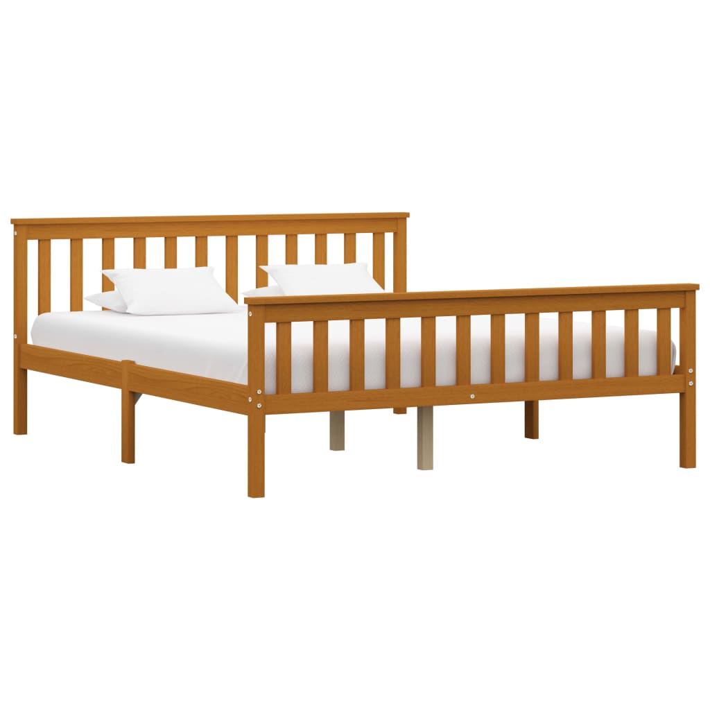 

vidaXL Bedframe met 2 lades massief grenenhout honingbruin 160x200 cm