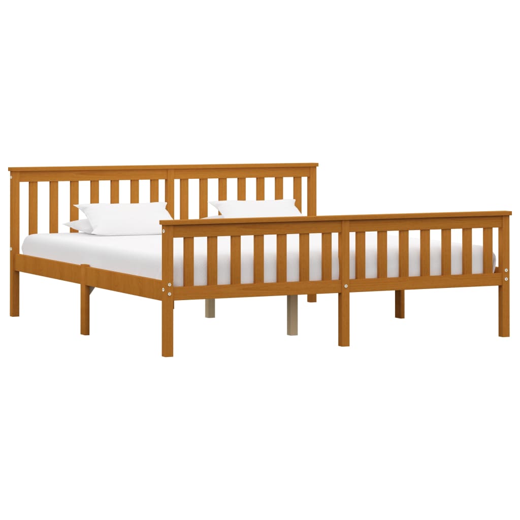

vidaXL Bedframe met 2 lades massief grenenhout honingbruin 180x200 cm