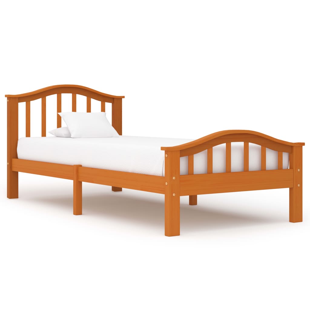 

vidaXL Bedframe met 2 lades massief grenenhout honingbruin 90x200 cm