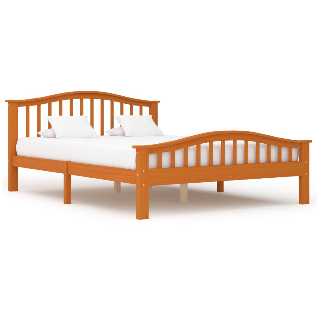 

vidaXL Bedframe met 2 lades massief grenenhout honingbruin 140x200 cm