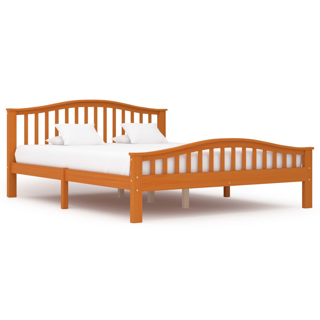 

vidaXL Bedframe met 2 lades massief grenenhout honingbruin 160x200 cm