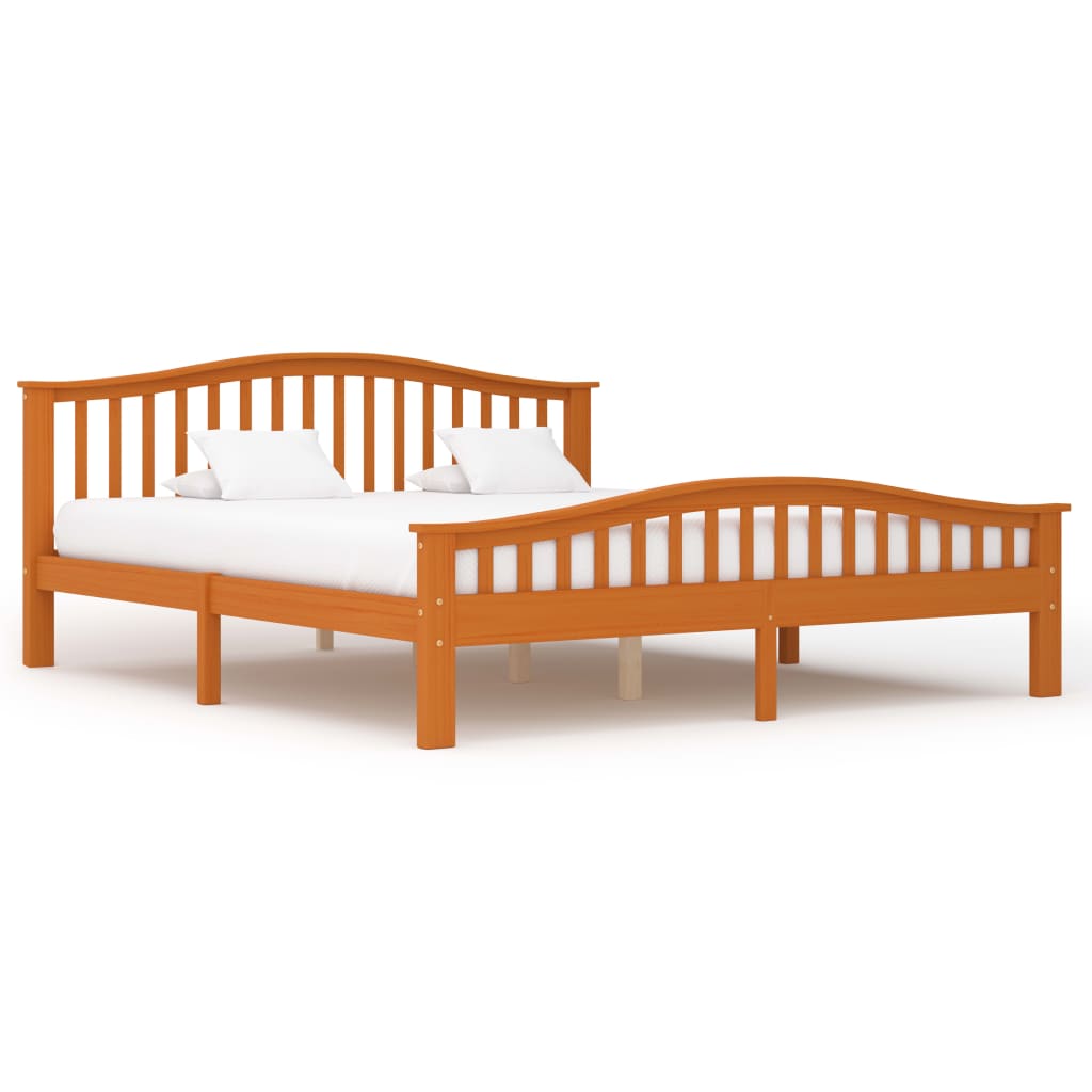 

vidaXL Bedframe met 2 lades massief grenenhout honingbruin 180x200 cm