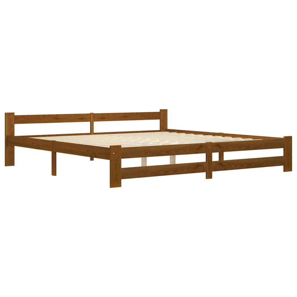 

vidaXL Bedframe met 4 lades massief grenenhout honingbruin 200x200 cm