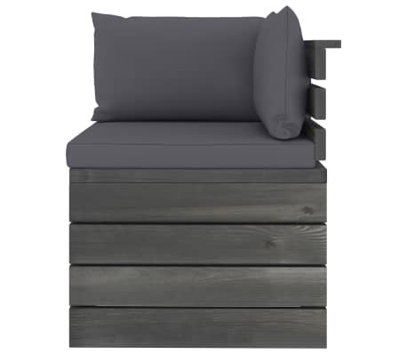 vidaXL Sof&aacute; esquinero de palets de jard&iacute;n con cojines madera de pino