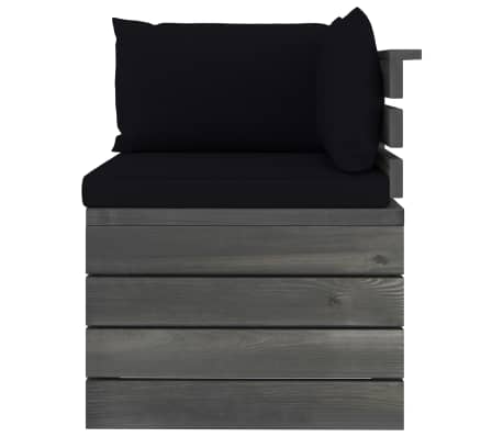 vidaXL Garden Pallet Corner Sofa with Cushions Pinewood