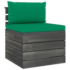 vidaXL Salon palette de jardin 2 pcs avec coussins Bois de pin massif