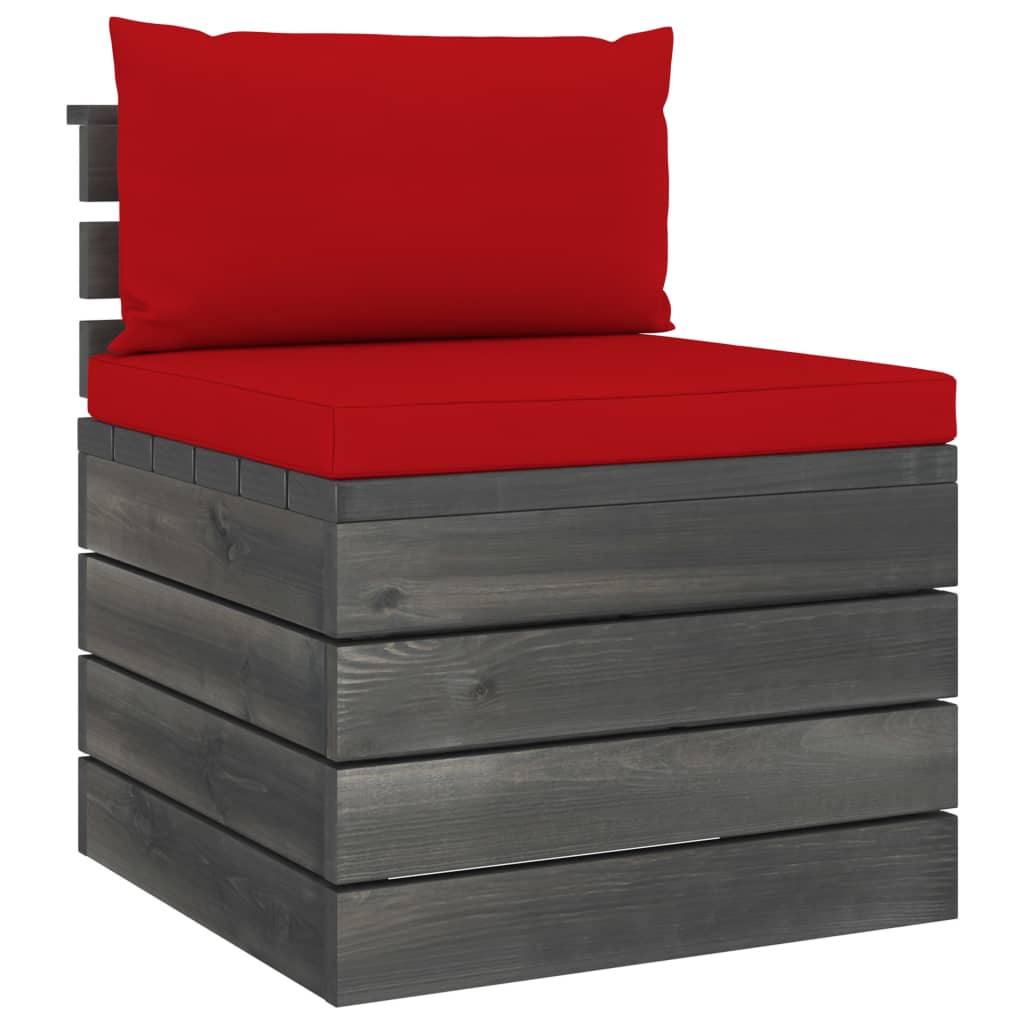 

vidaXL 2-delige Loungeset met kussens pallet massief grenenhout