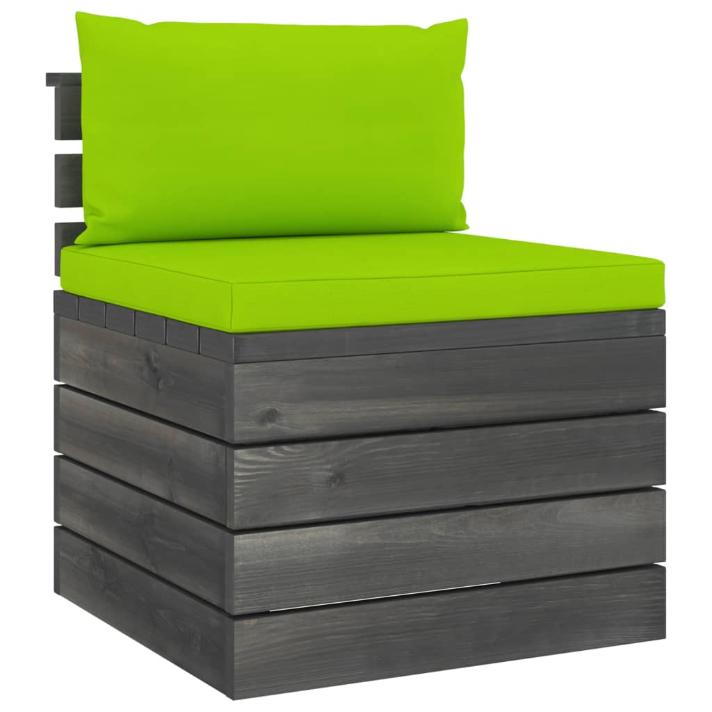 vidaXL 2-delige Loungeset met kussens pallet massief grenenhout afbeelding