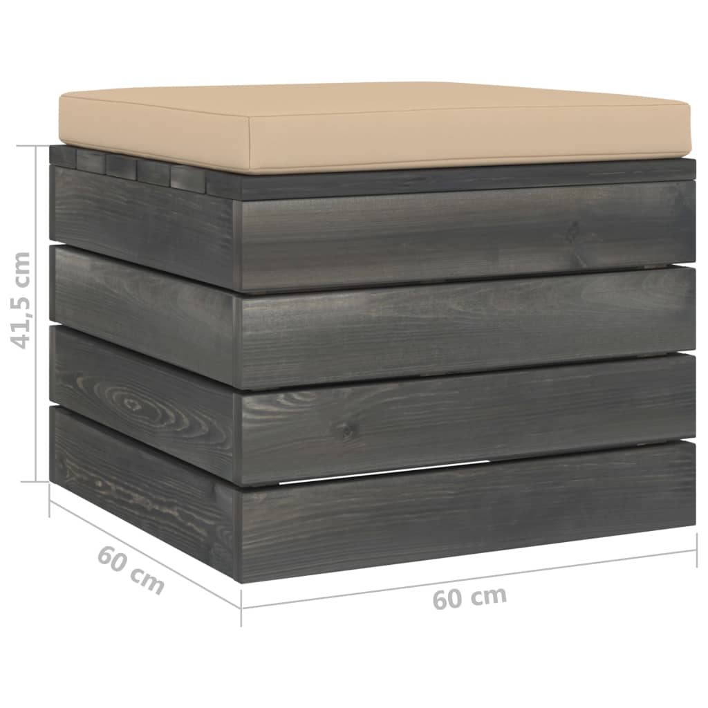 2-delige Loungeset met kussens pallet massief grenenhout image 14