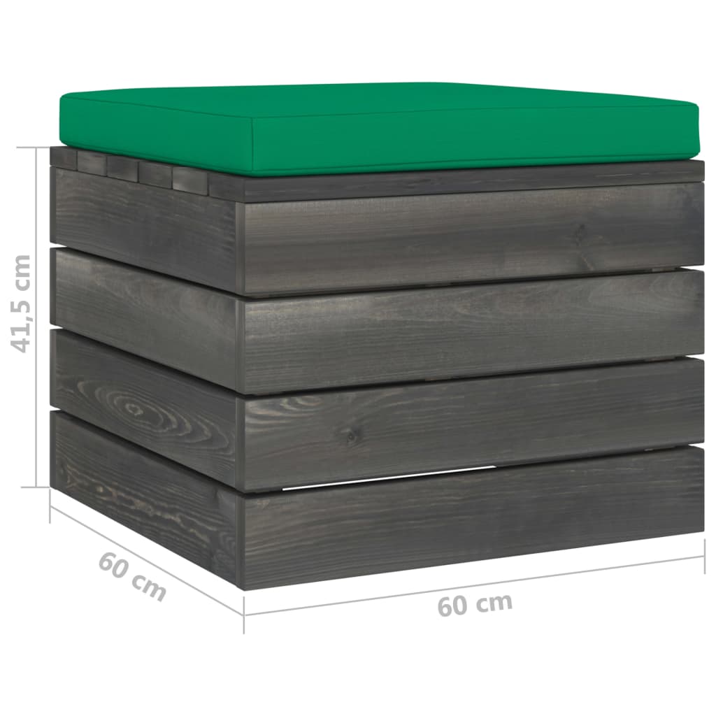2-delige Loungeset met kussens pallet massief grenenhout image 14