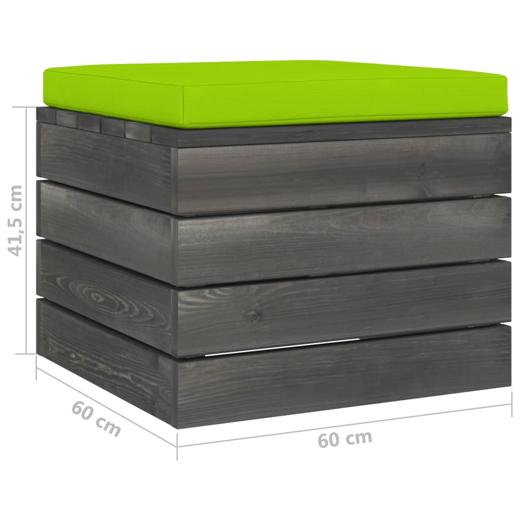 2-delige Loungeset met kussens pallet massief grenenhout image 14