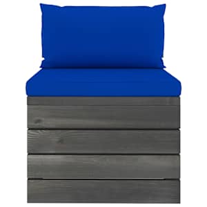 vidaXL Vrtni kavč iz palet srednji z blazinami borovina