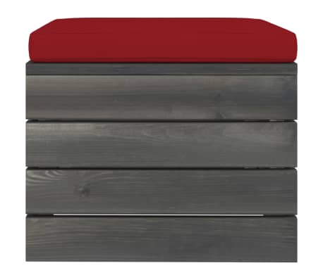 vidaXL Garten-Paletten-Hocker mit Sitzkissen Kiefernholz