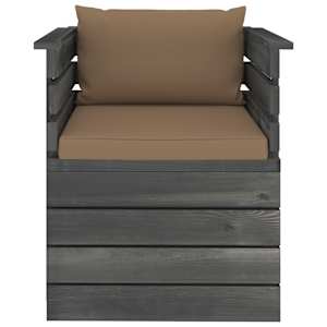 vidaXL Poltrona da Giardino con Cuscini in Legno di Pino