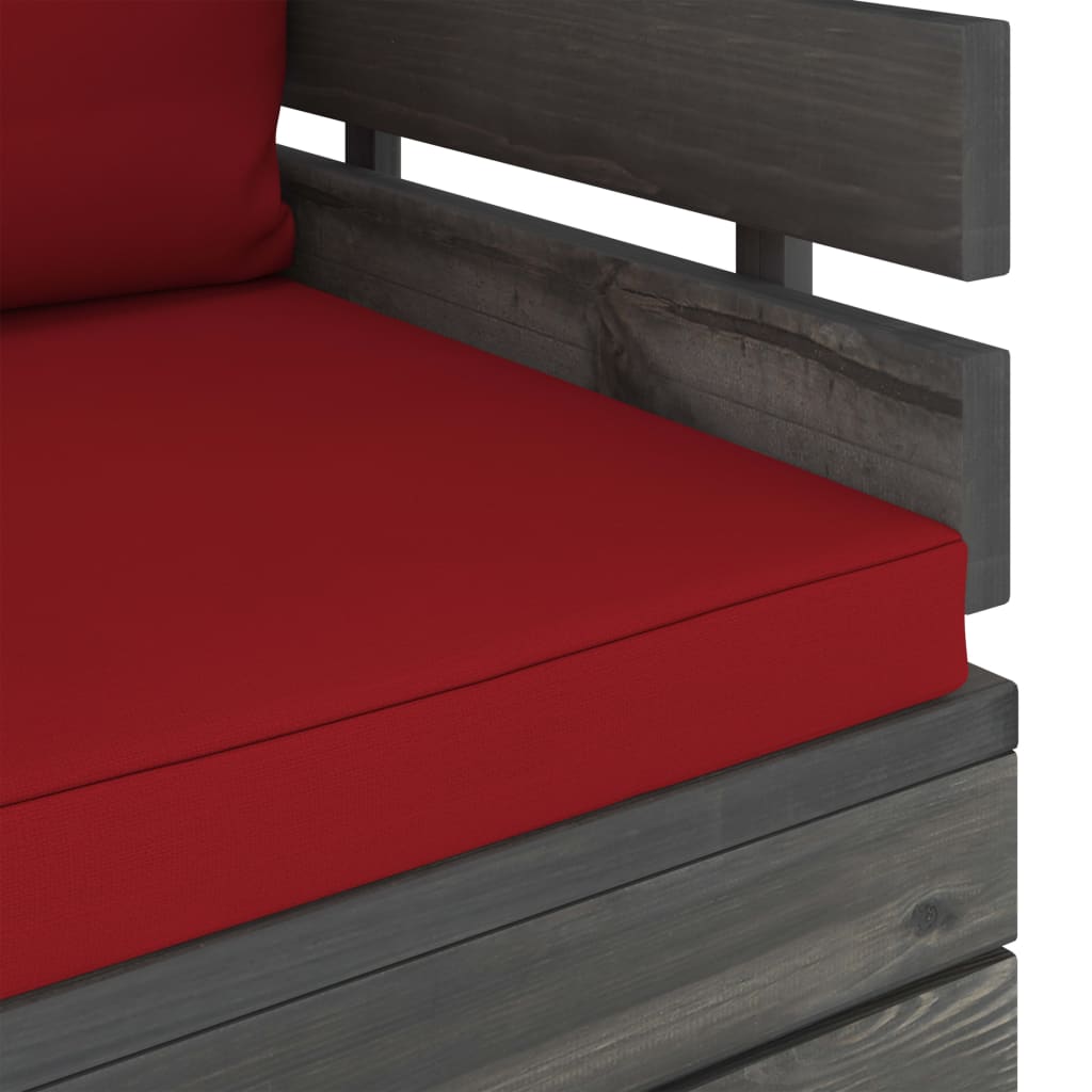 Set mobilier grădină din paleți cu perne, 7 piese, lemn molid