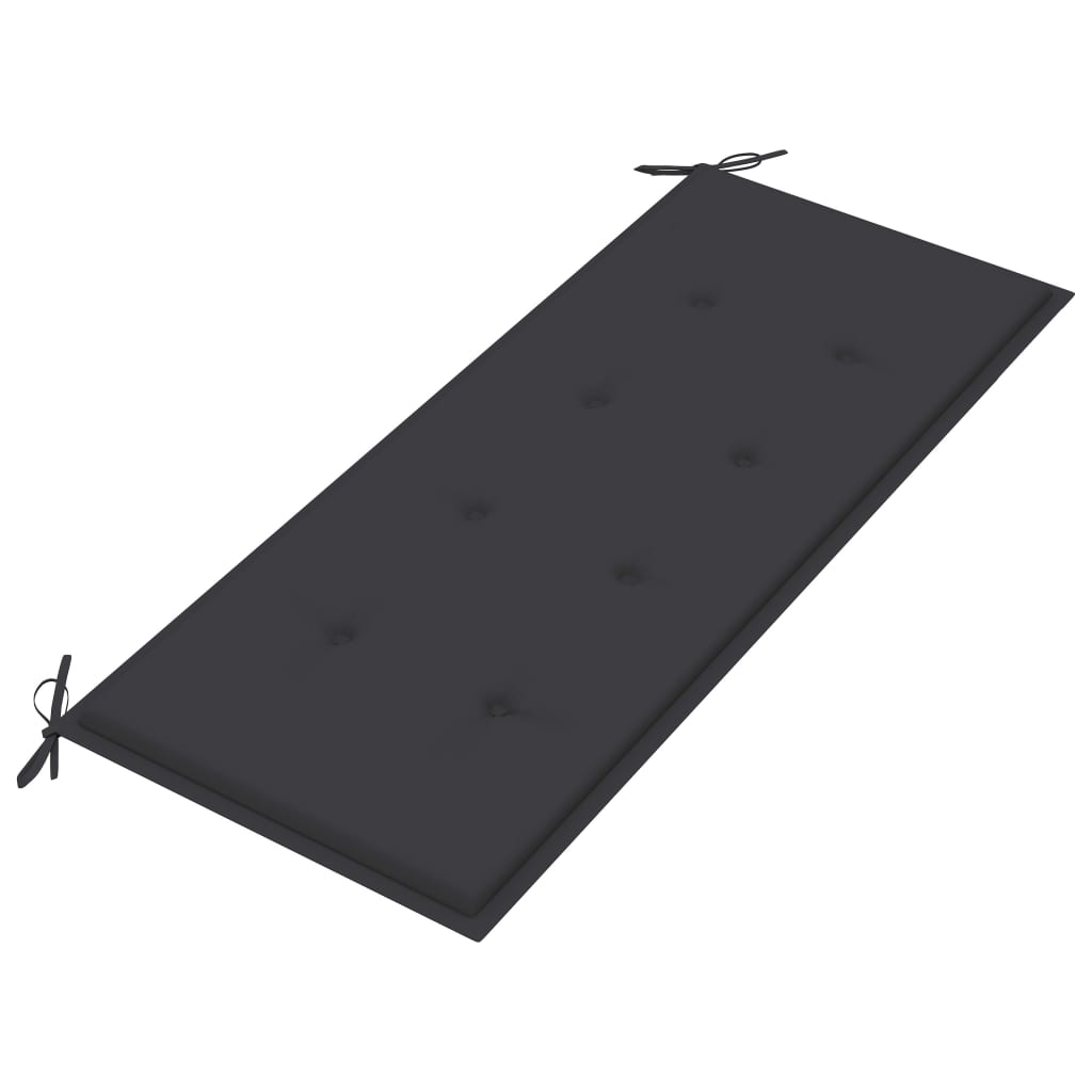 Tömör tíkfa Batavia pad antracitszürke párnával 120 cm 