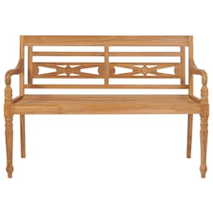 Lavice Batavia s královsky modrou poduškou 120 cm masivní teak - obrázek 3