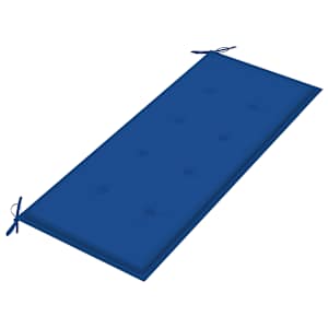 Lavice Batavia s královsky modrou poduškou 120 cm masivní teak - obrázek 7