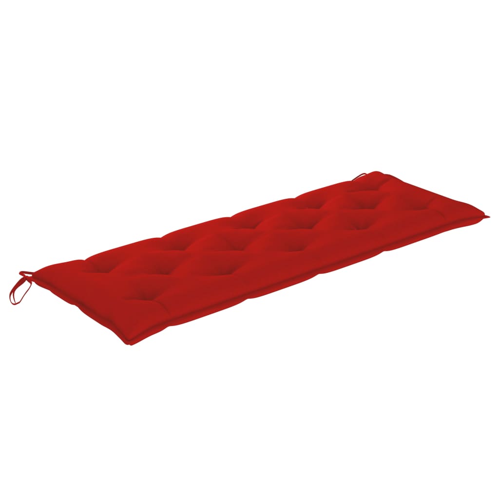 

vidaXL Bank Batavia met rood kussen 150 cm massief teakhout