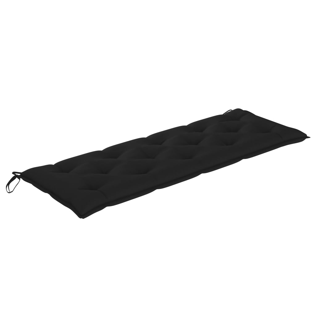 

vidaXL Bank Batavia met zwart kussen 150 cm massief teakhout
