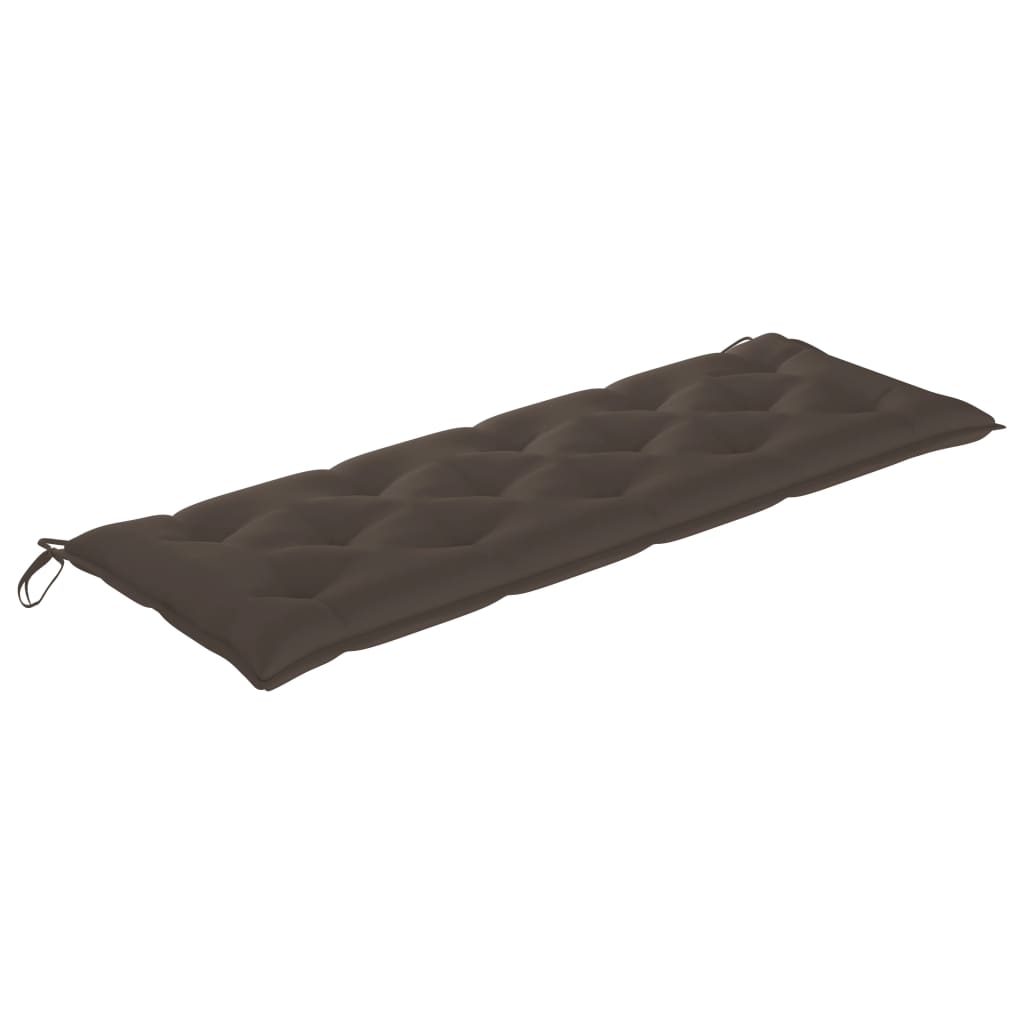 

vidaXL Bank Batavia met taupe kussen 150 cm massief teakhout