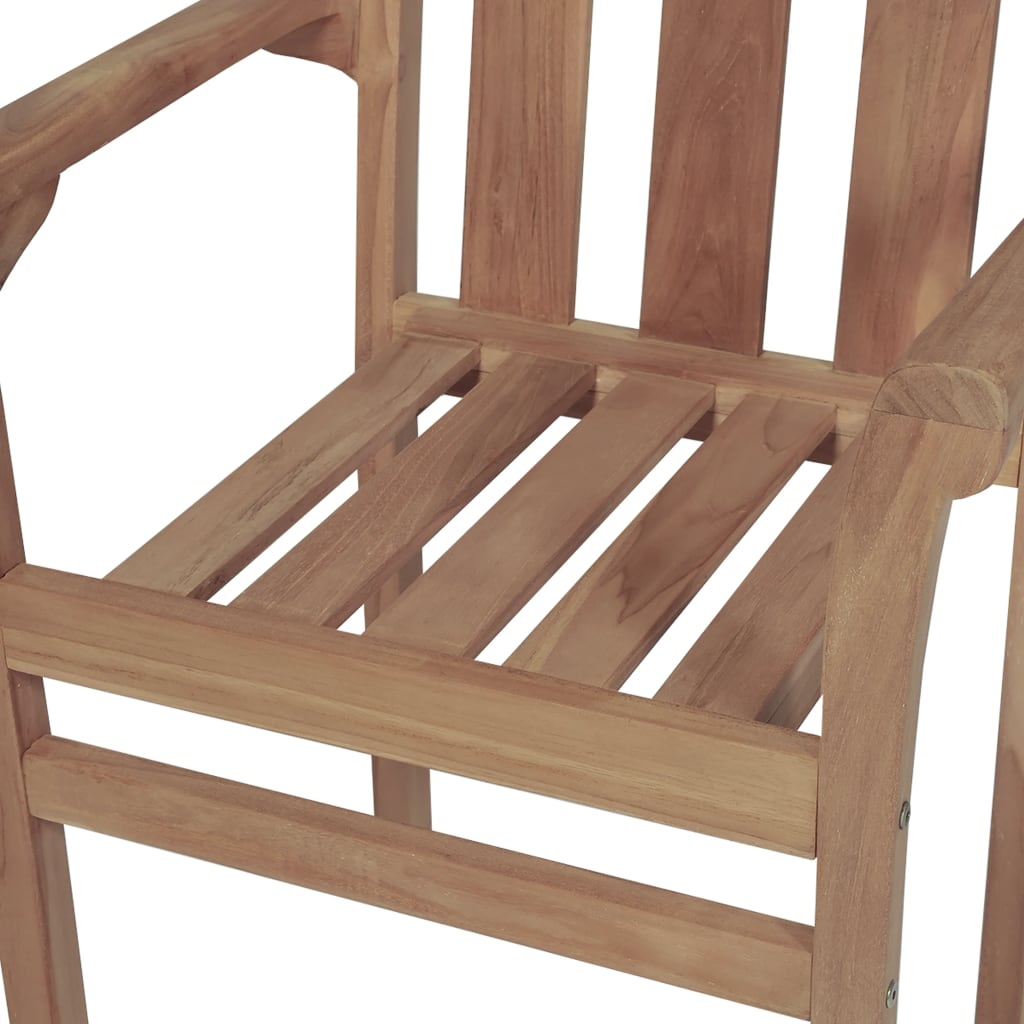 Záhradné stoličky 2 ks+podložky, vzor s listami, tíkový masív
