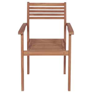 Zahradní židle 4 ks béžové podušky masivní teak - obrázek 4