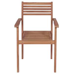 Zahradní židle 4 ks červené podušky masivní teak - obrázek 4