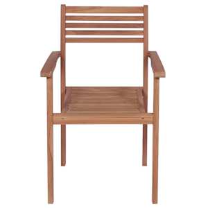 Zahradní židle 4 ks taupe podušky masivní teak - obrázek 4